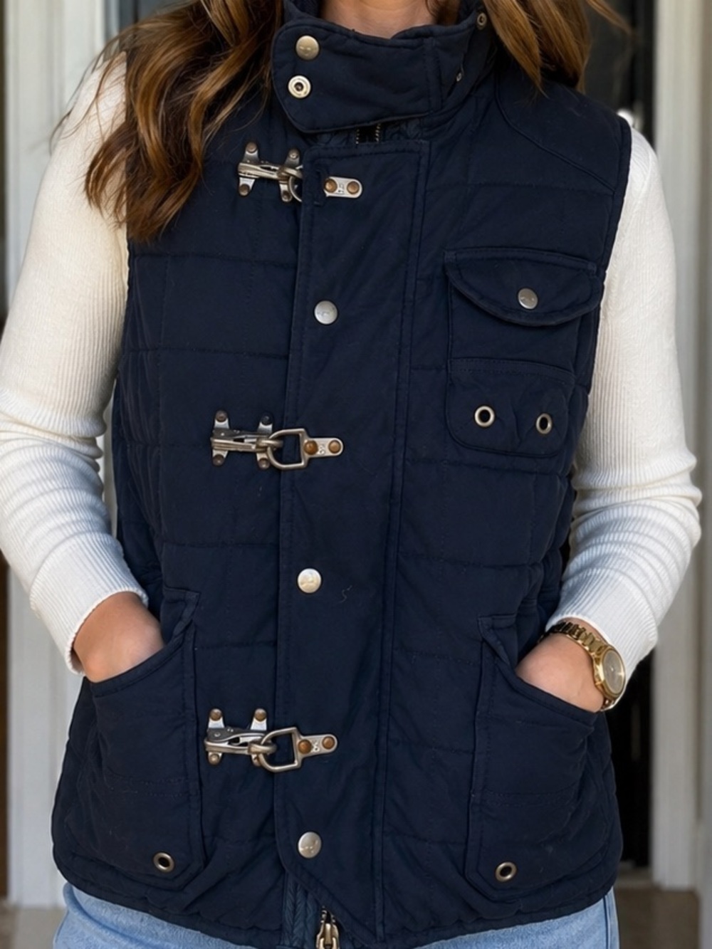 Polo by Ralph Lauren Navy Quilted Toggle Vest. EXCELLENT CONDITION